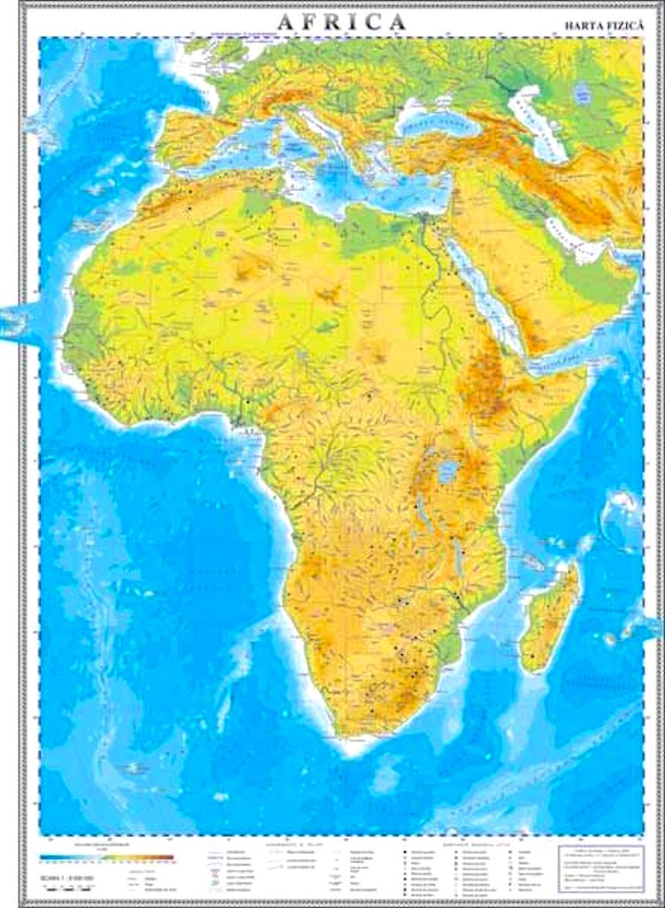 africa harta geografica Africa. Harta fizica • Edu Lab.ro