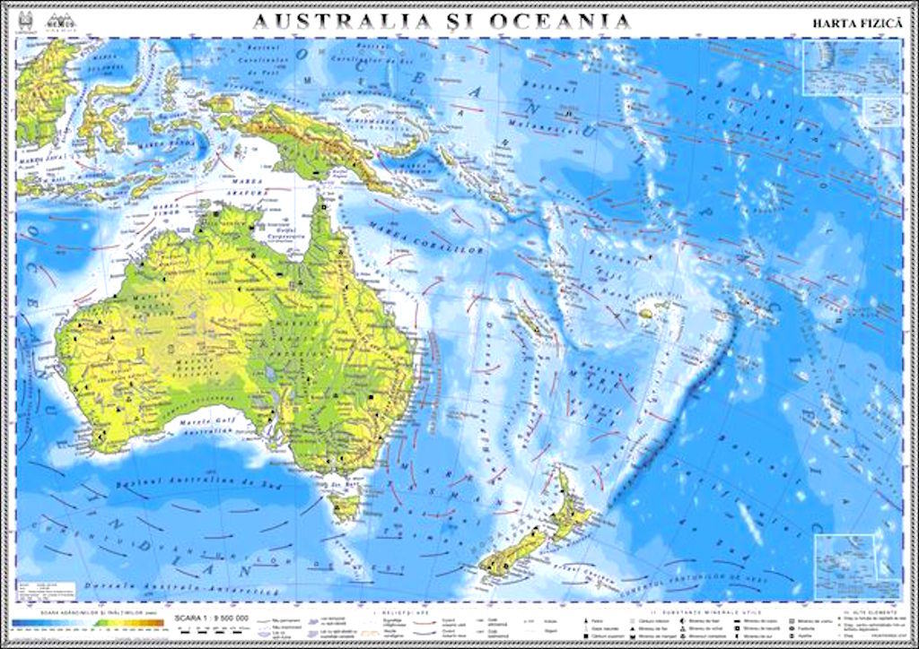 GHC19F harta australia si oceania fizica