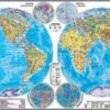 GHL1FG Materiale didactice geografie harti murale gigant HARTA EMISFERELOR PLANIGLOBUL 35002400