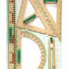 Trusa de instrumente geometrice Magnetice pentru tabla - din lemn reciclat