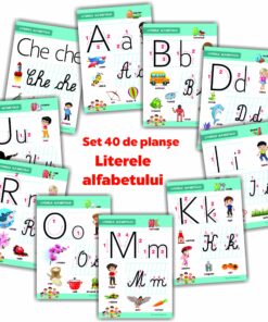 Literele alfabetului - set 40 de planse